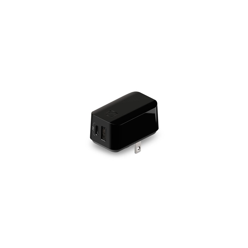 Cargador de Pared Retráctil para Celular Scosche HPDCA32 SP / Negro / Tipo C / USB
