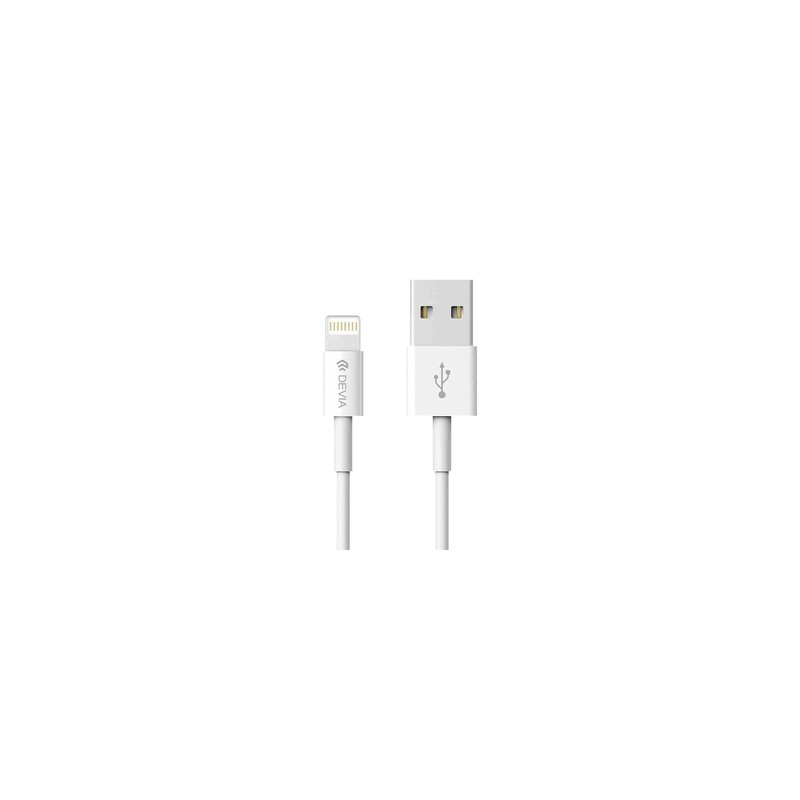Cable USB a Lightning Devia Smart / 1 m / Blanco