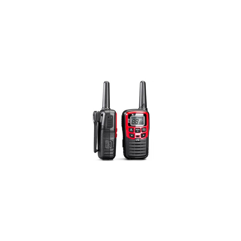 Radio de dos Vías Midland T31VP / 22 canales / 26 millas / Negro con rojo / 2 piezas