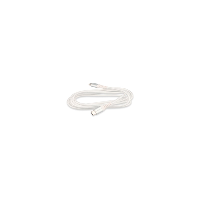 Cable USB Tipo C a C RadioShack 1.8 m Trenzado Blanco