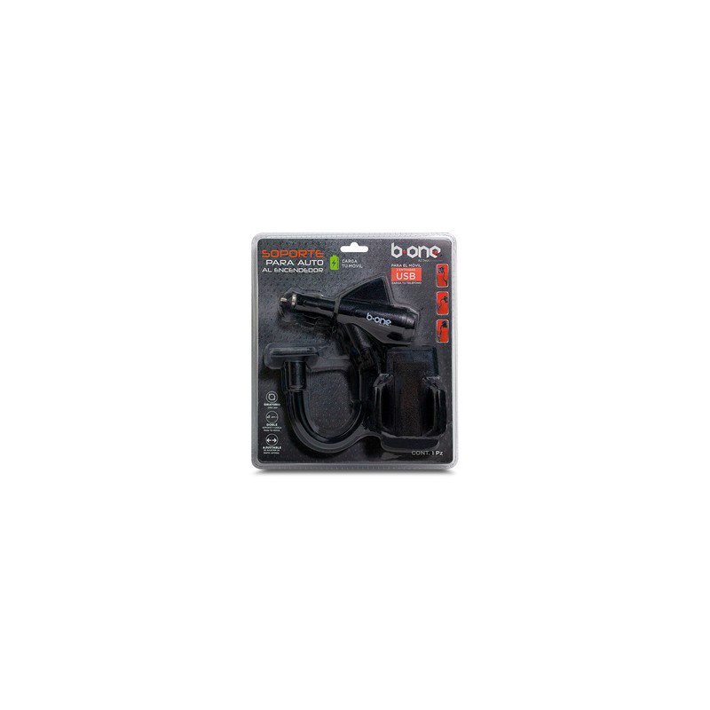 Cargador de Celular con Soporte para Auto B One / Negro
