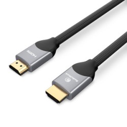 Cable HDMI RadioShack 1.82 m Ultra High Speed Trenzado Negro con Gris