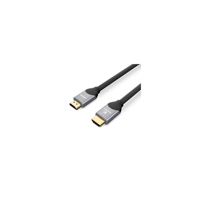 Cable HDMI RadioShack 1.82 m Ultra High Speed Trenzado Negro con Gris
