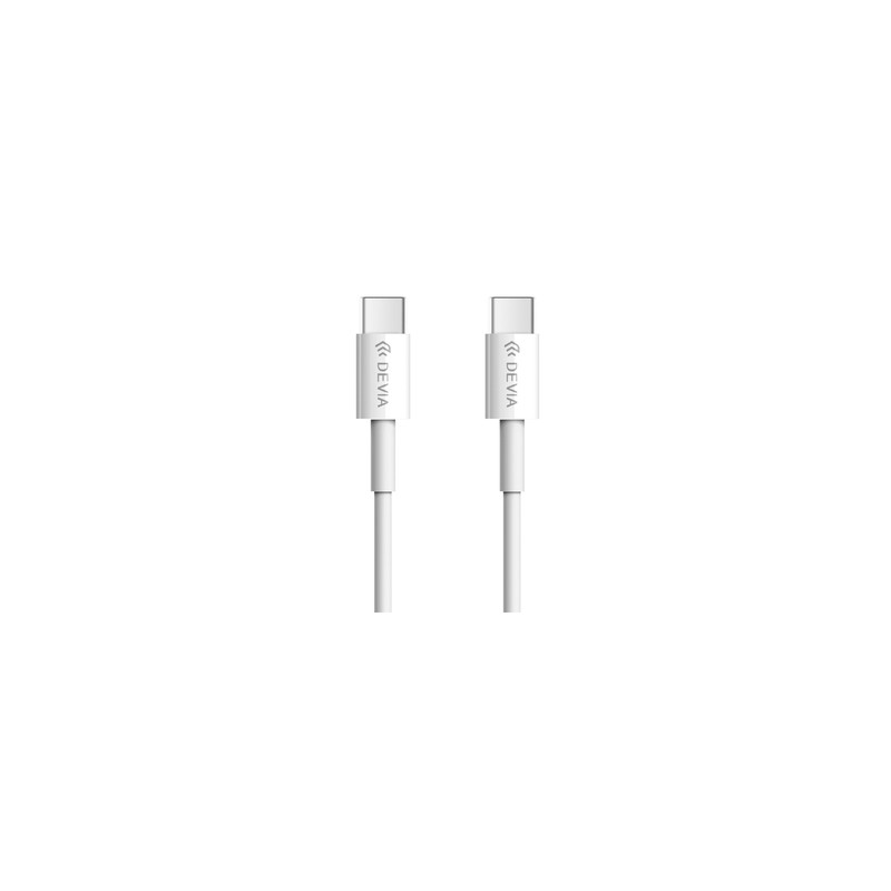 Cable USB Tipo-C a USB Tipo C Devia Smart / 1 m / Blanco
